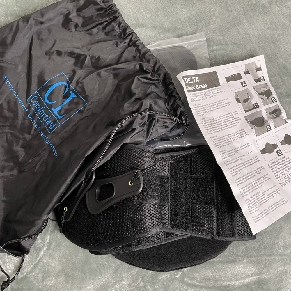 Delta Adjustable Back Brace Set Small Medium Larg… - image 2